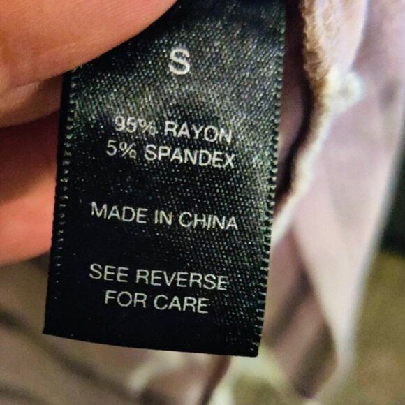 Red by BKE Purple Stripes Long Sleeve Tunic Top with Lace Side Details Sz. Small - Picture 9 of 10